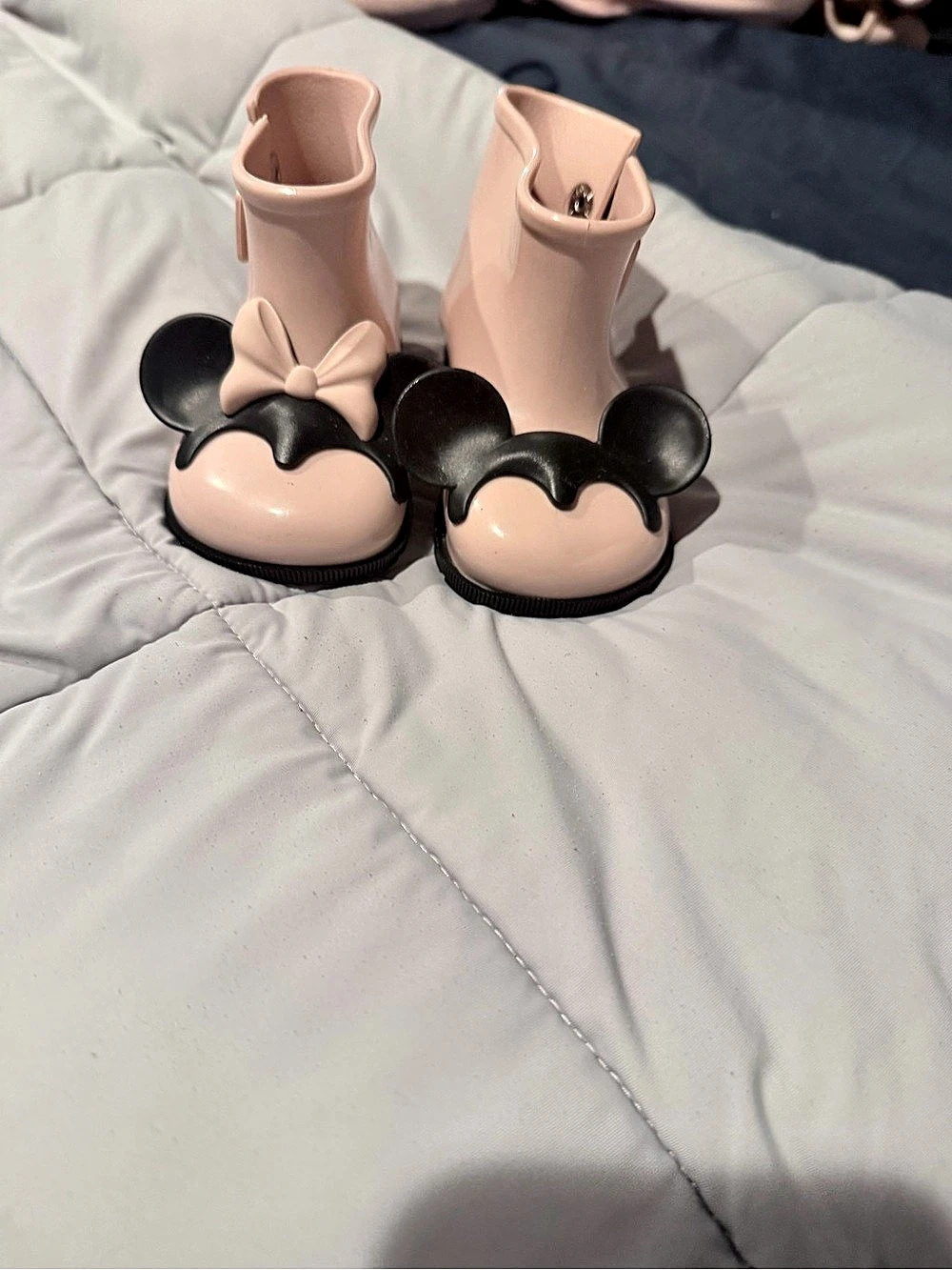 Mini melissa Disney Kids Pink & Black Character Boots
